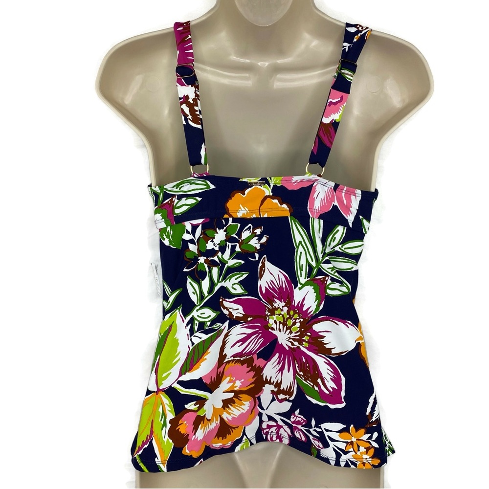 Anne Cole Petal Parsley Retro Underwire Tankini Twist Front New 32DD / 34D - Picture 4 of 10